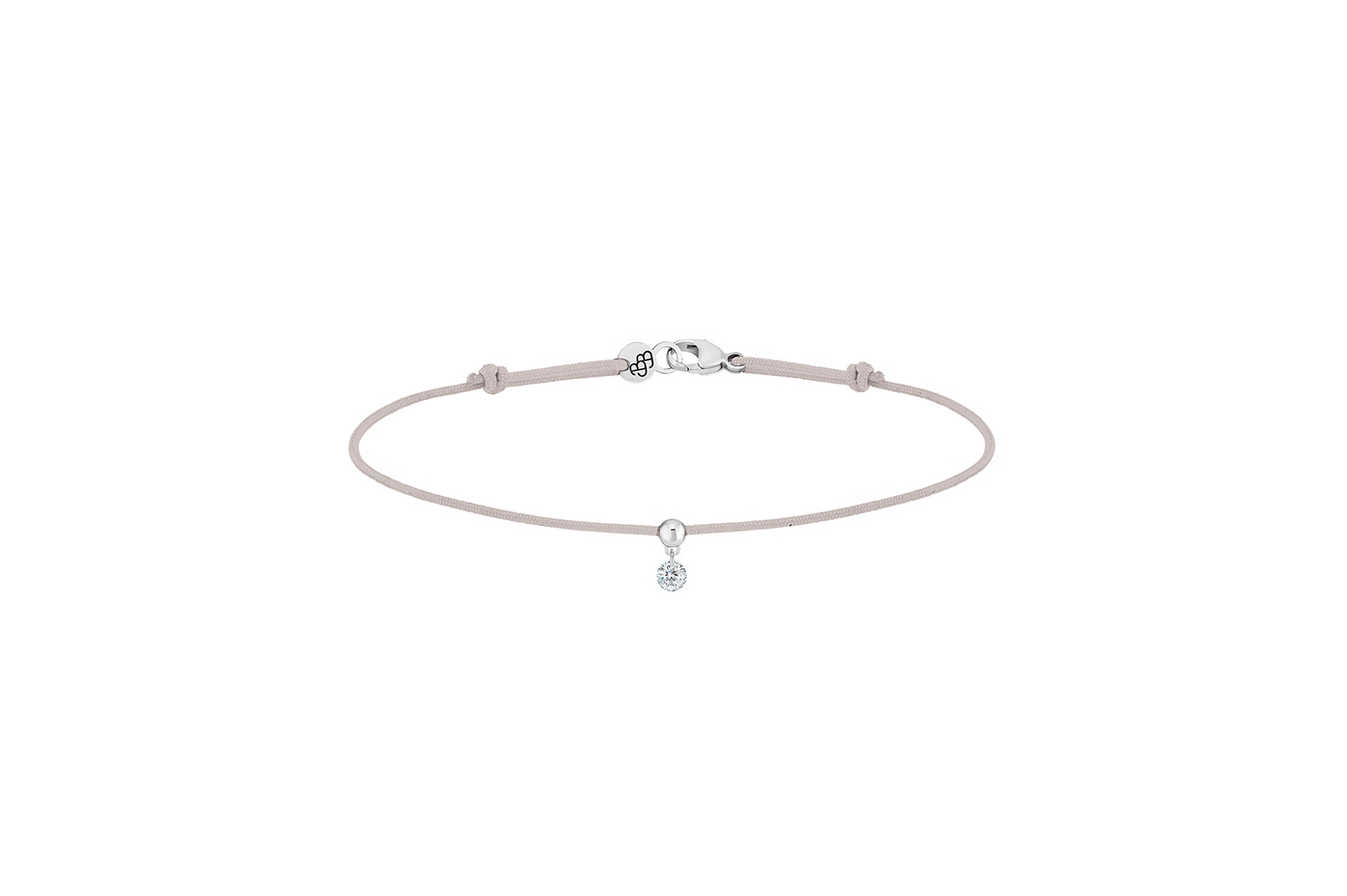 Bracelet Cordon BB diamant 0,07ct - or blanc - La Brune et la Blonde